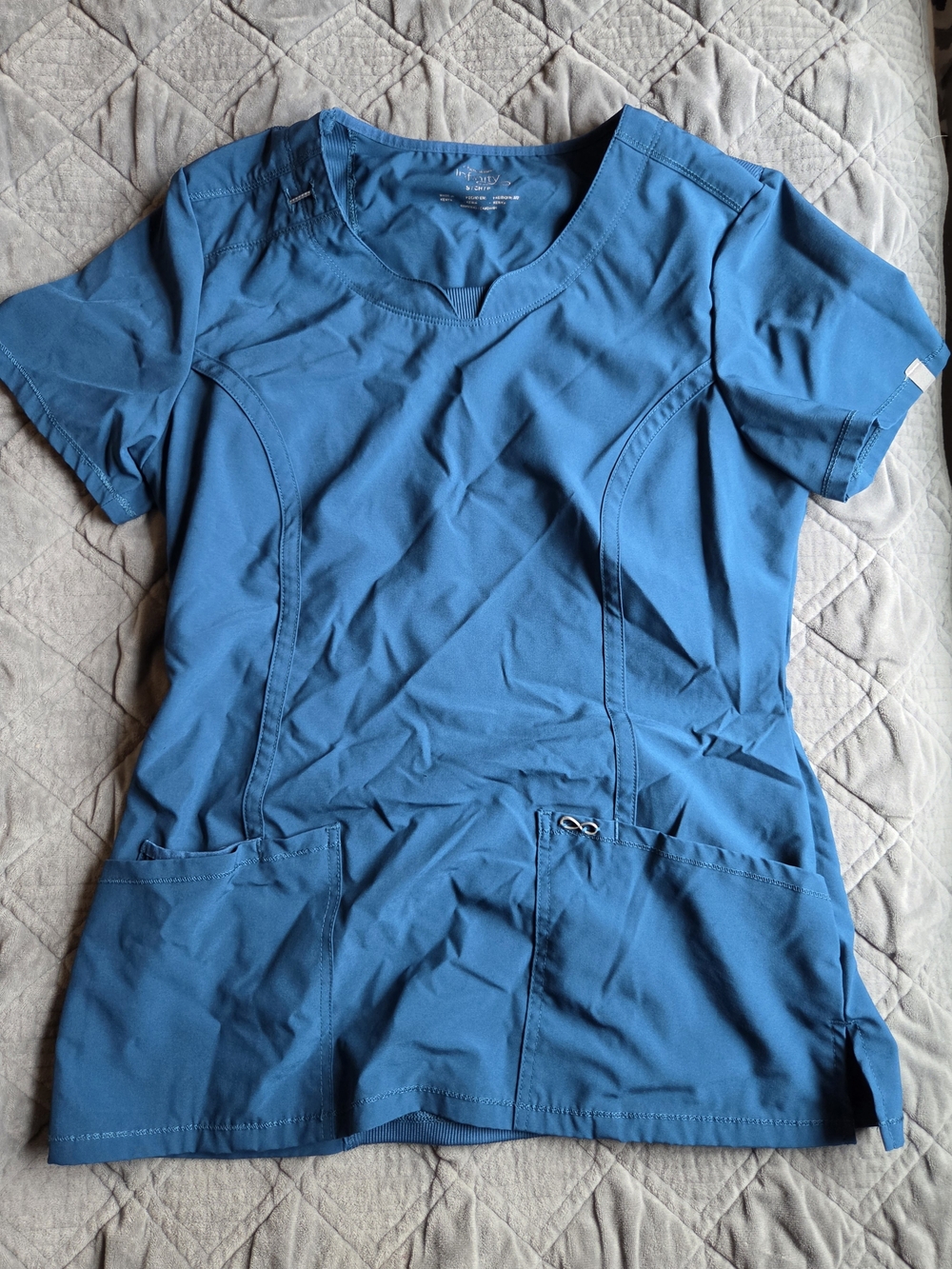 Women's Cherokee Infinity Scrub Top Caribbean Blue Size Small